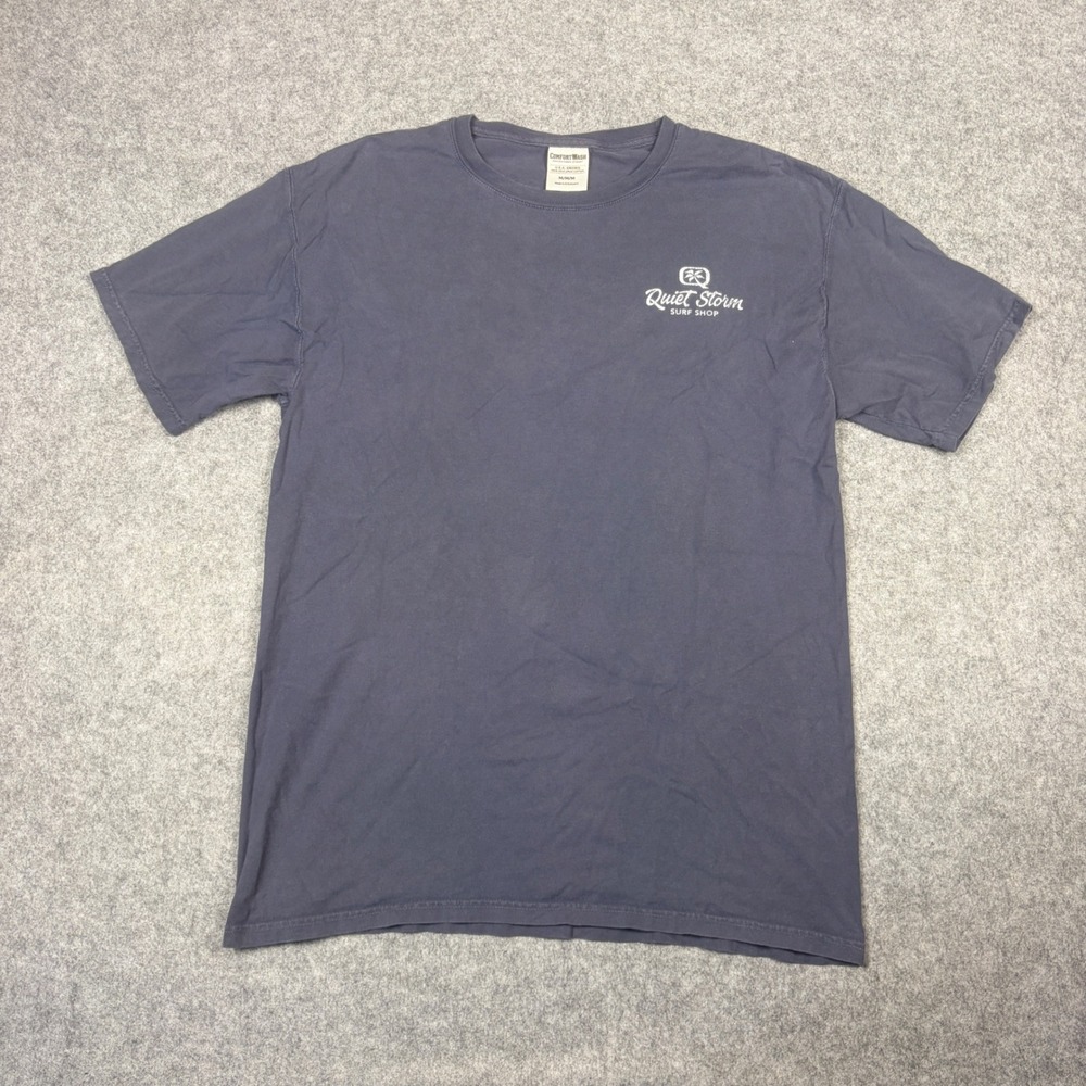 Quiet Storm Surf Shop Ocean City MD Graphic T-Shirt Navy Blue Mens Medium